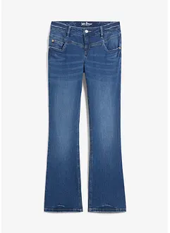 Mid waist stretch jeans, bootcut, bonprix