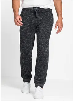gemêleerde joggingbroek met geribde boorden, bonprix
