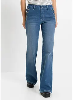 Bootcut jeans mid waist met biologisch katoen, bonprix