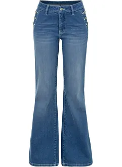 Bootcut jeans mid waist met biologisch katoen, bonprix