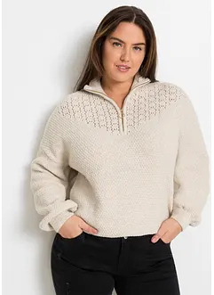 Schipperstrui met ajourpatroon, bonprix