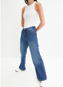 Wide leg high waist jeans met biologisch katoen, John Baner JEANSWEAR