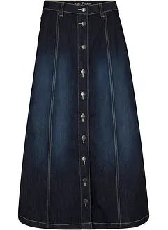 Comfort stretch spijkerrok, midilengte, bonprix