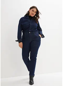 Straight jeans jumpsuit, cropped, John Baner JEANSWEAR