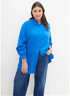 Lange mousseline blouse van katoen, bonprix