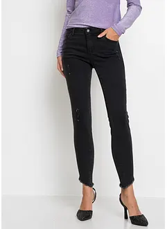 Skinny stretch jeans, mid waist, bonprix