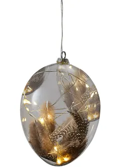 LED ornament ei met veren, bonprix