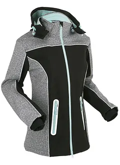 Softshell jas met reflecterende details, waterafstotend, bonprix