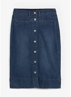 Spijkerrok met sierknopen, bonprix