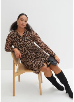 Mesh jurk met luipaardprint, bpc selection