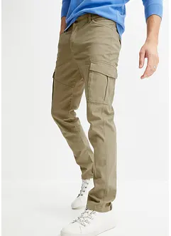 Slim fit stretch cargo broek, straight, bonprix