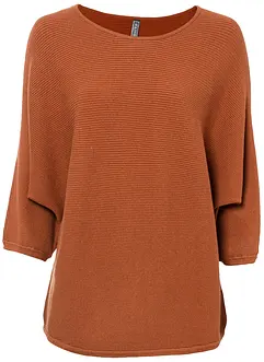 Geribde oversized trui in een viscosemix, bonprix