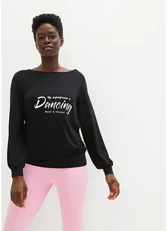 Sportshirt met TENCEL™ lyocell en brede boord, loose fit, bonprix