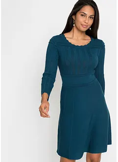 Gebreide jurk met ajourpatroon, bonprix