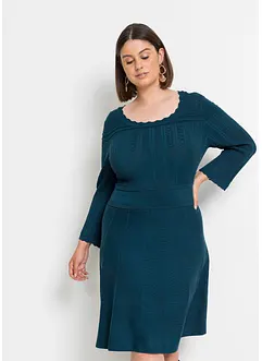 Gebreide jurk met ajourpatroon, bonprix
