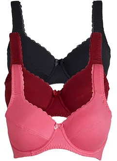 Beugel bh met biologisch katoen (set van 3), bonprix