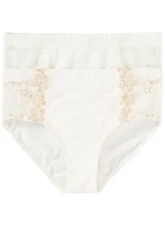 Corrigerende slip met borduursel (set van 2), bonprix