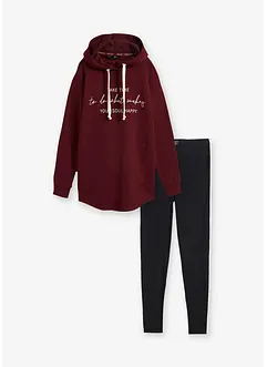 Joggingpak met lange sweater en legging (2-dlg.), bonprix