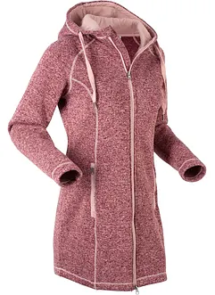 Lang fleece vest met capuchon, bonprix