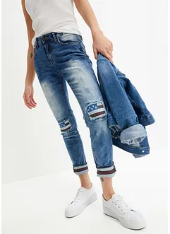 Skinny jeans met vlagdetails, bonprix