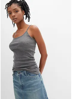 Spaghetti top van katoen (set van 2), bonprix