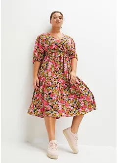 Midi jurk an een viscosemix, bonprix