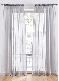 Transparante gordijnen (2 stuks) effen, bonprix