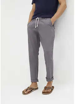 Regular fit chino met linnen, straight, bonprix