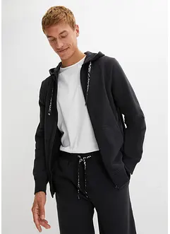 Sweatvest van biologisch katoen met capuchon, bonprix