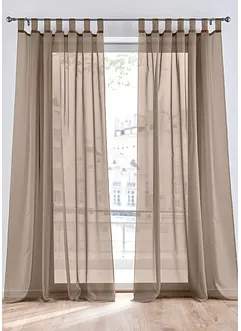 Transparante gordijnen (2 stuks) effen, bonprix