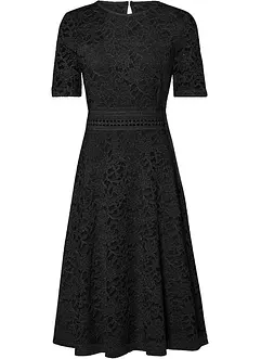 Midi jurk van kant met gehaakte inzet, bonprix
