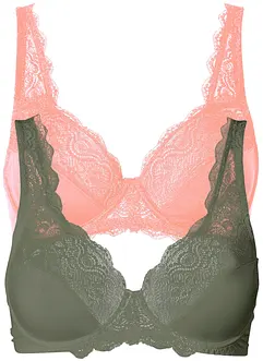 Beugel bh met sierlijk kant (set van 2), bonprix