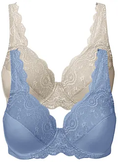 Beugel bh met sierlijk kant (set van 2), bonprix