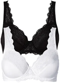 Beugel bh met sierlijk kant (set van 2), bonprix