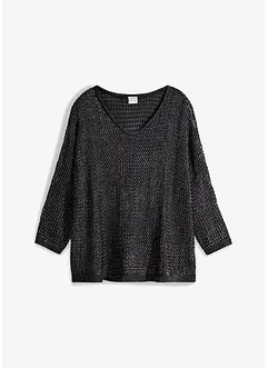 Ajour trui met glitter, bonprix