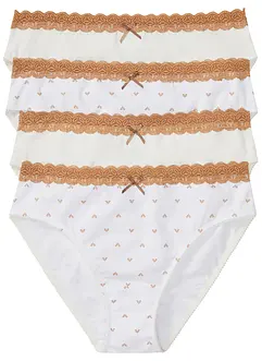 Maxislip met biologisch katoen (set van 4), bonprix
