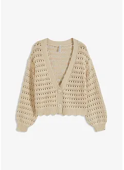 Ajour vest van katoen, bonprix