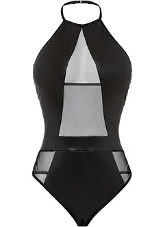 Stringbody ouvert in wetlook, bonprix