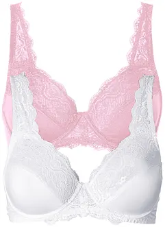 Beugel bh met sierlijk kant (set van 2), bonprix