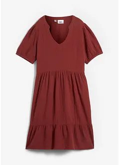 Oversized katoenen jurk van mousseline, bonprix