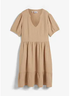 Oversized katoenen jurk van mousseline, bonprix