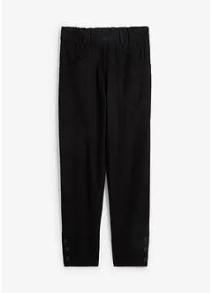 Linnen broek met opvallende zakken en knoopjes, bonprix