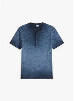 Henley shirt van biologisch katoen in washed out look, bonprix