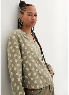 Oversized blouse van luchtige mousseline, bonprix