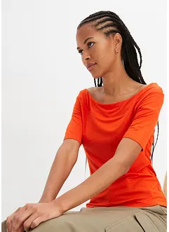 Carmen-shirt van een viscose mix, bonprix