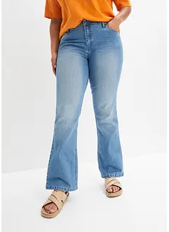 Flared jeans mid waist, stretch, bonprix