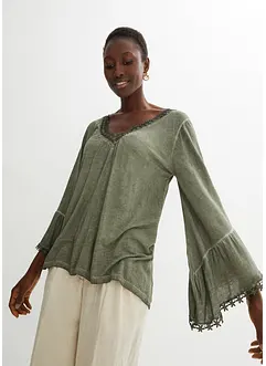 Shirt tuniek met kant, bonprix