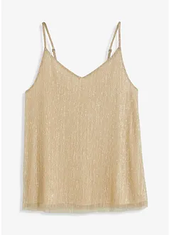 Spaghetti top met glitter, bonprix