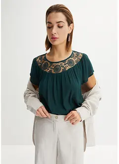 Blouse met kant, bonprix