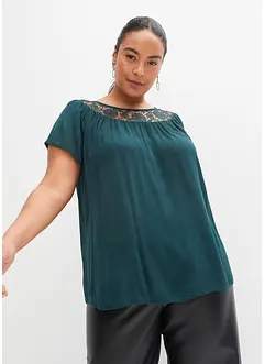 Blouse met kant, bonprix